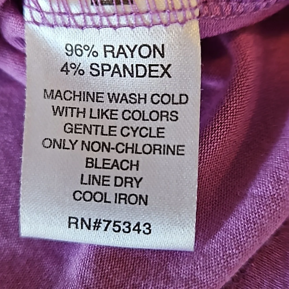 Willi Smith Purple Top Shirt Blouse Size M Medium - Picture 7 of 16